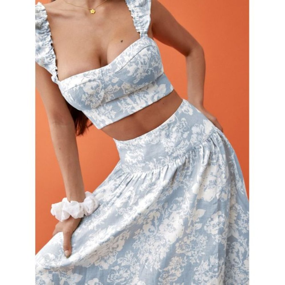 NWOT Reformation Junie Linen Two Piece Set